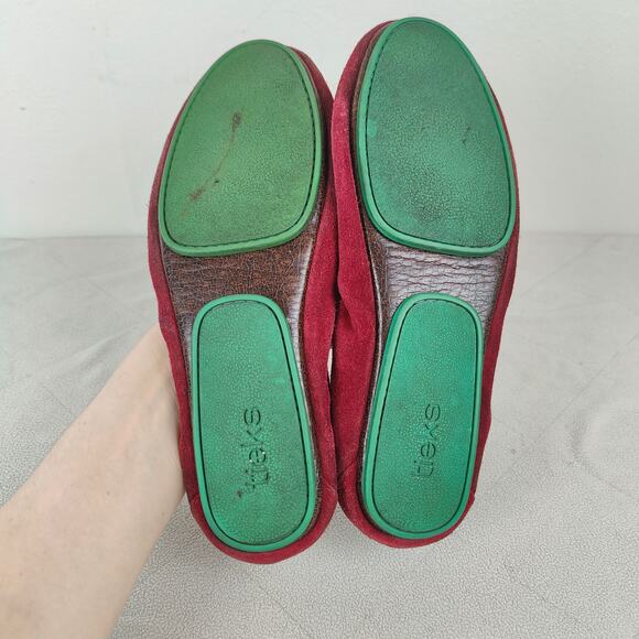 Tieks Flats Womens 8 Rouge Dark Red Suede‎ Leather Ballet Slip On Shoes - Picture 7 of 8